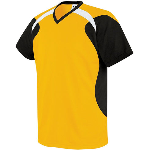 Russell Athletic Youth Tempest Soccer Jersey (322711-C), Color 'Athletic Gold/Black/White'